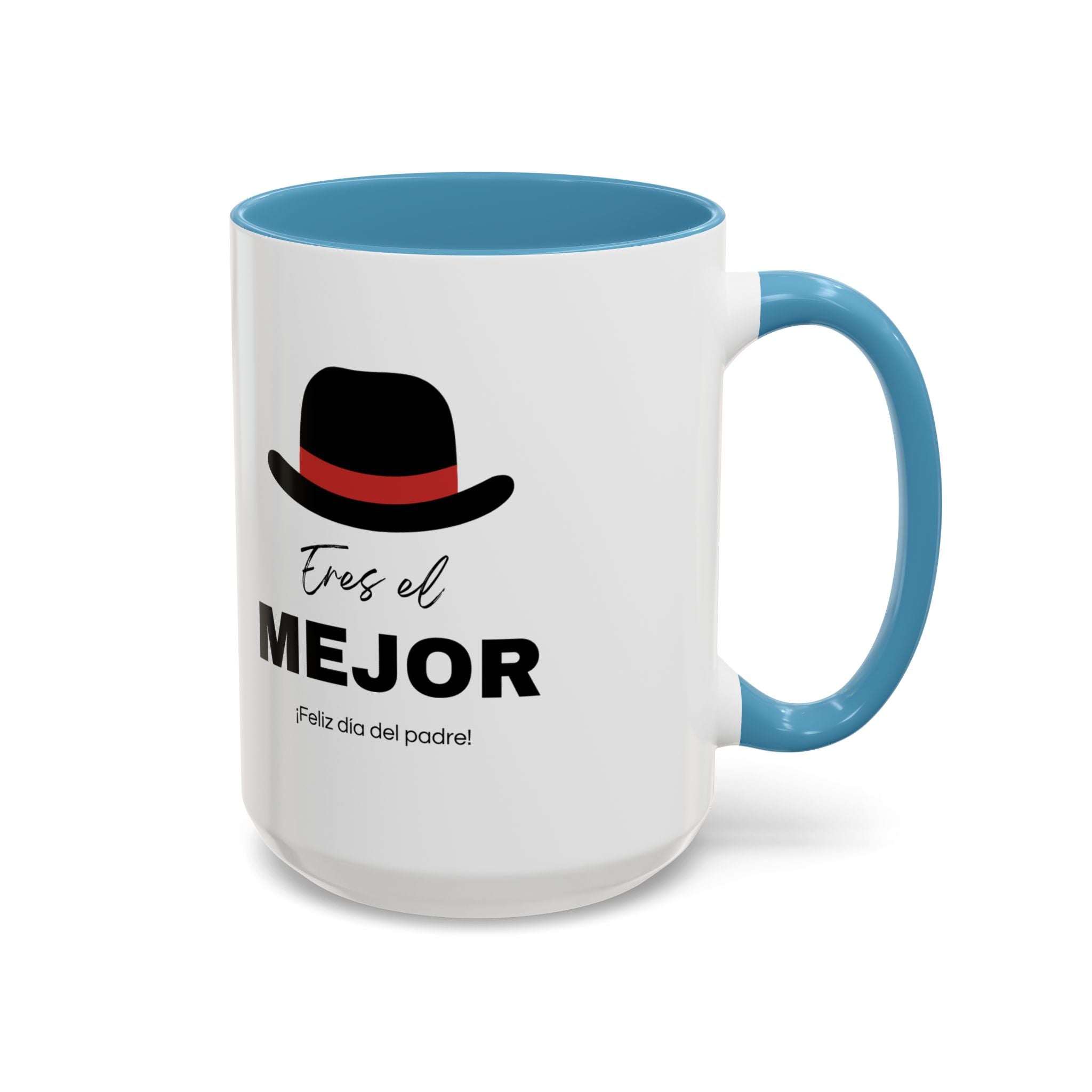 Taza “Feliz Día Papá” | Taza de Café de Cerámica 11 oz y 15 oz con Interior de Color