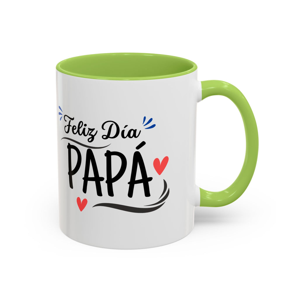 Taza “Feliz Día Papá” | Taza de Café con Interior de Color 11 oz y 15 oz