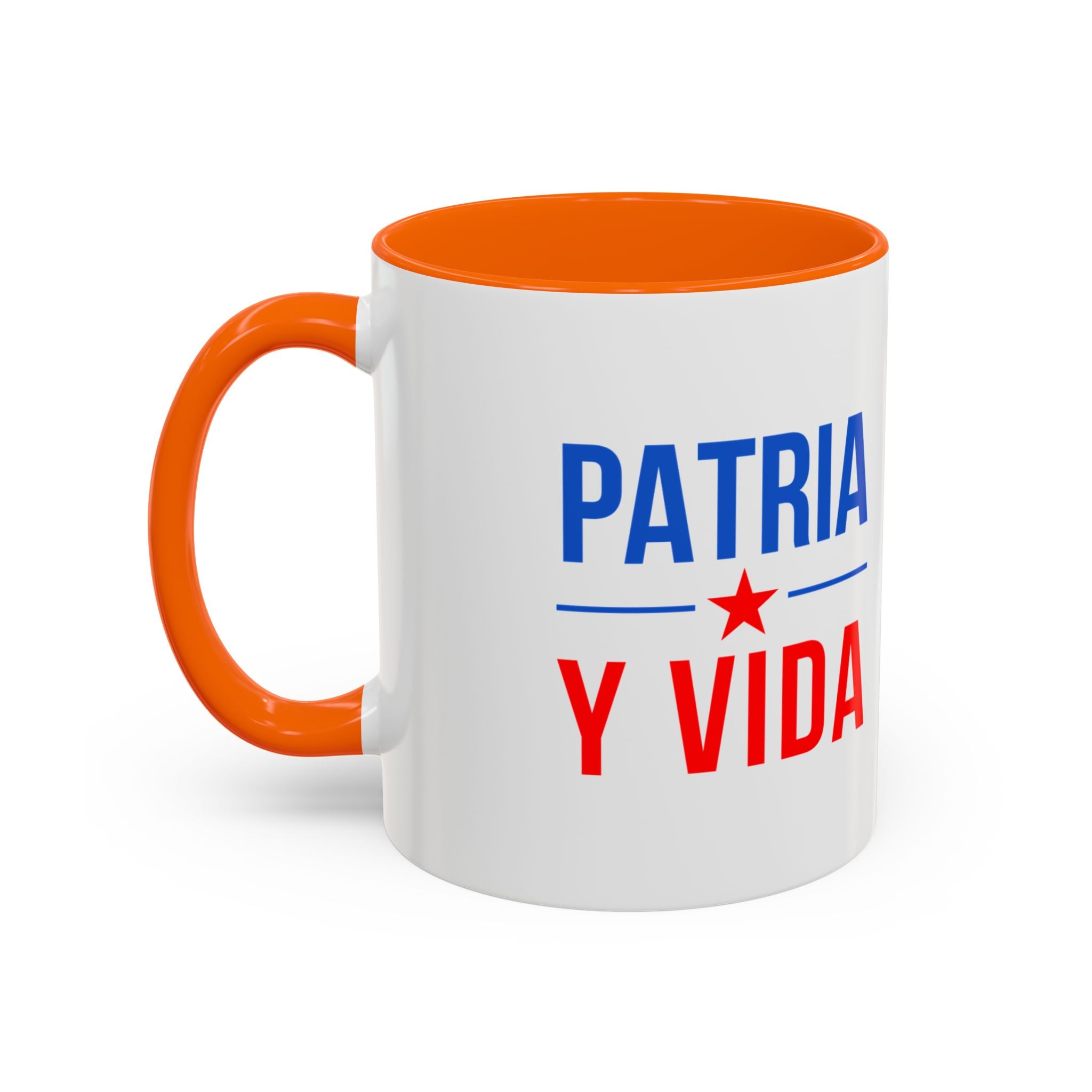 Taza “Patria y Vida” | Taza de Café con Interior de Color 11 oz y 15 oz
