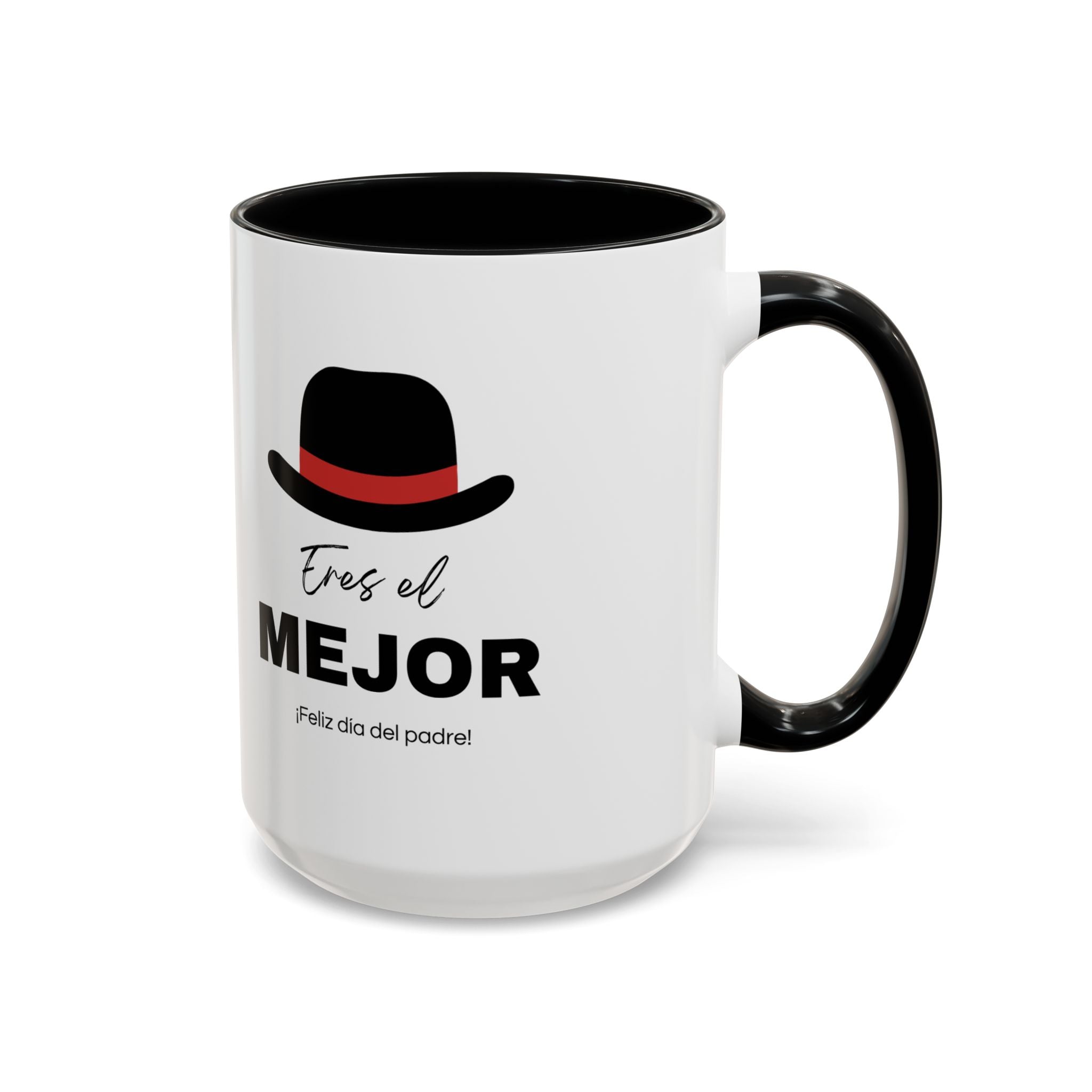 Taza “Feliz Día Papá” | Taza de Café de Cerámica 11 oz y 15 oz con Interior de Color