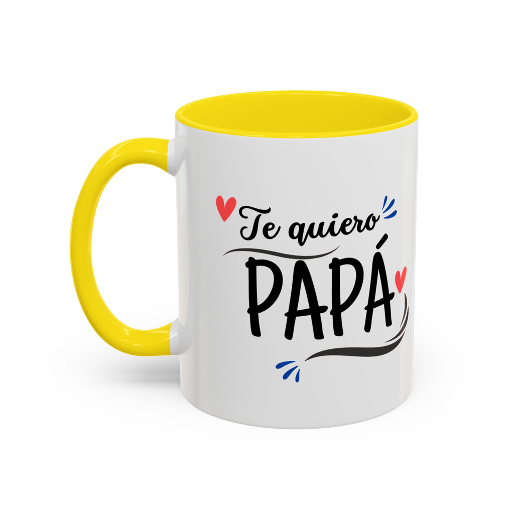 Taza “Feliz Día Papá” | Taza de Café con Interior de Color 11 oz y 15 oz