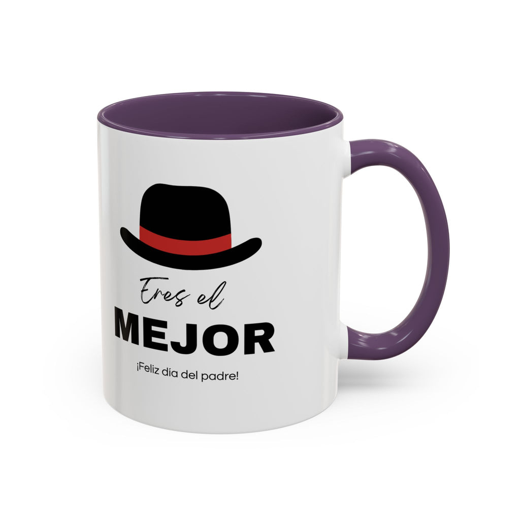 Taza “Feliz Día Papá” | Taza de Café de Cerámica 11 oz y 15 oz con Interior de Color