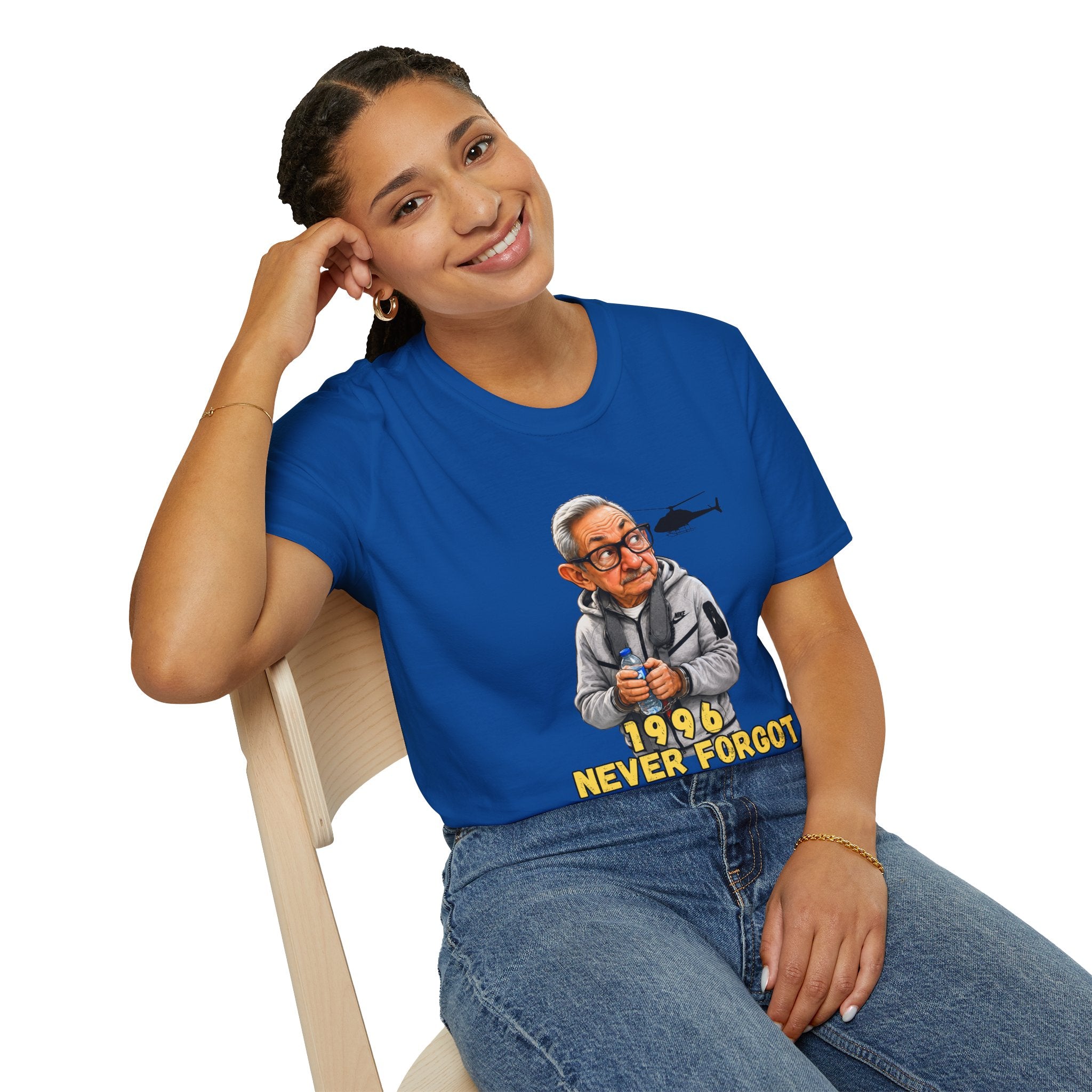 Camiseta “1996 Never Forgot” — Caricatura de Raúl Castro Edición Miami
