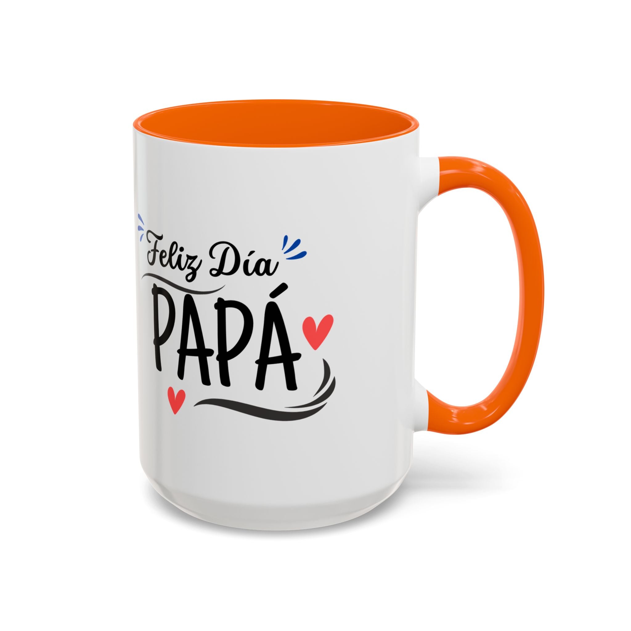 Taza “Feliz Día Papá” | Taza de Café con Interior de Color 11 oz y 15 oz