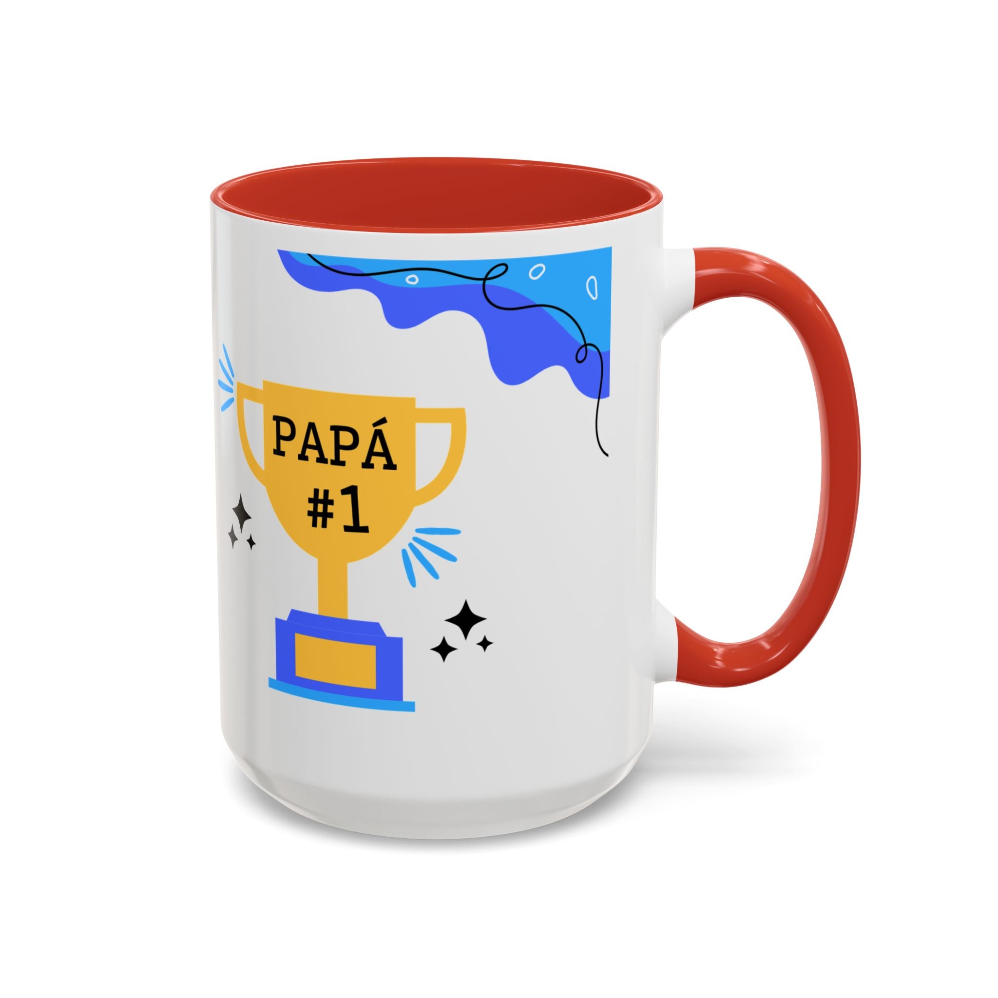 Taza “Feliz Día Papá” | Taza de Café con Interior de Color 11 oz y 15 oz