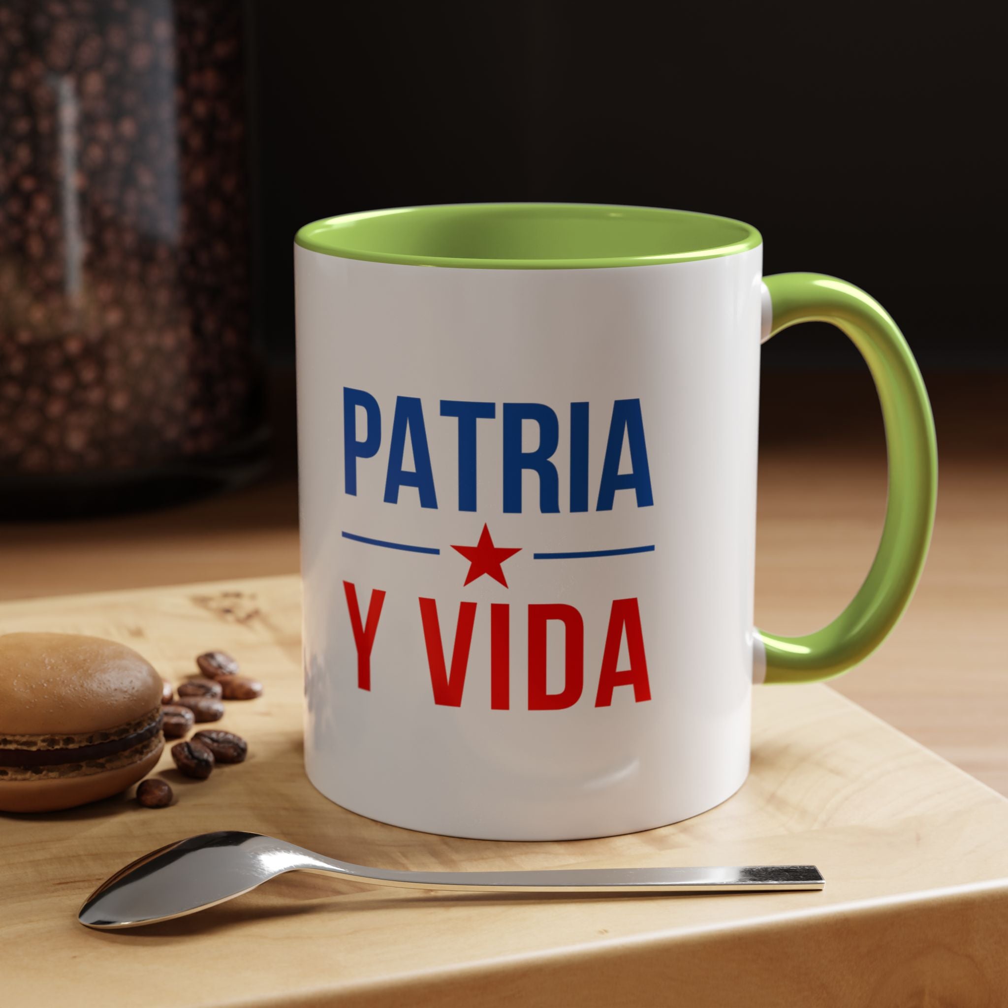 Taza “Patria y Vida” | Taza de Café con Interior de Color 11 oz y 15 oz