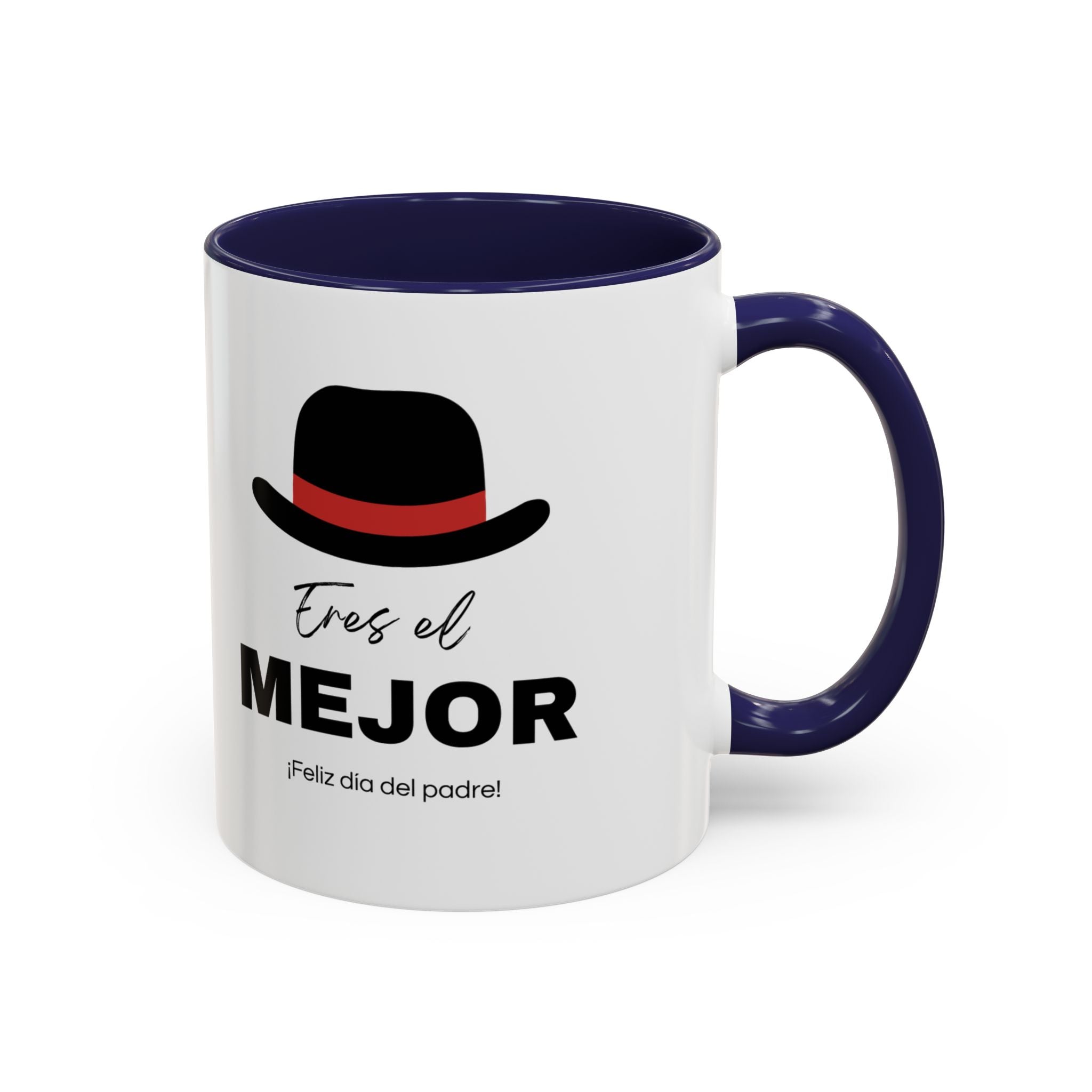 Taza “Feliz Día Papá” | Taza de Café de Cerámica 11 oz y 15 oz con Interior de Color