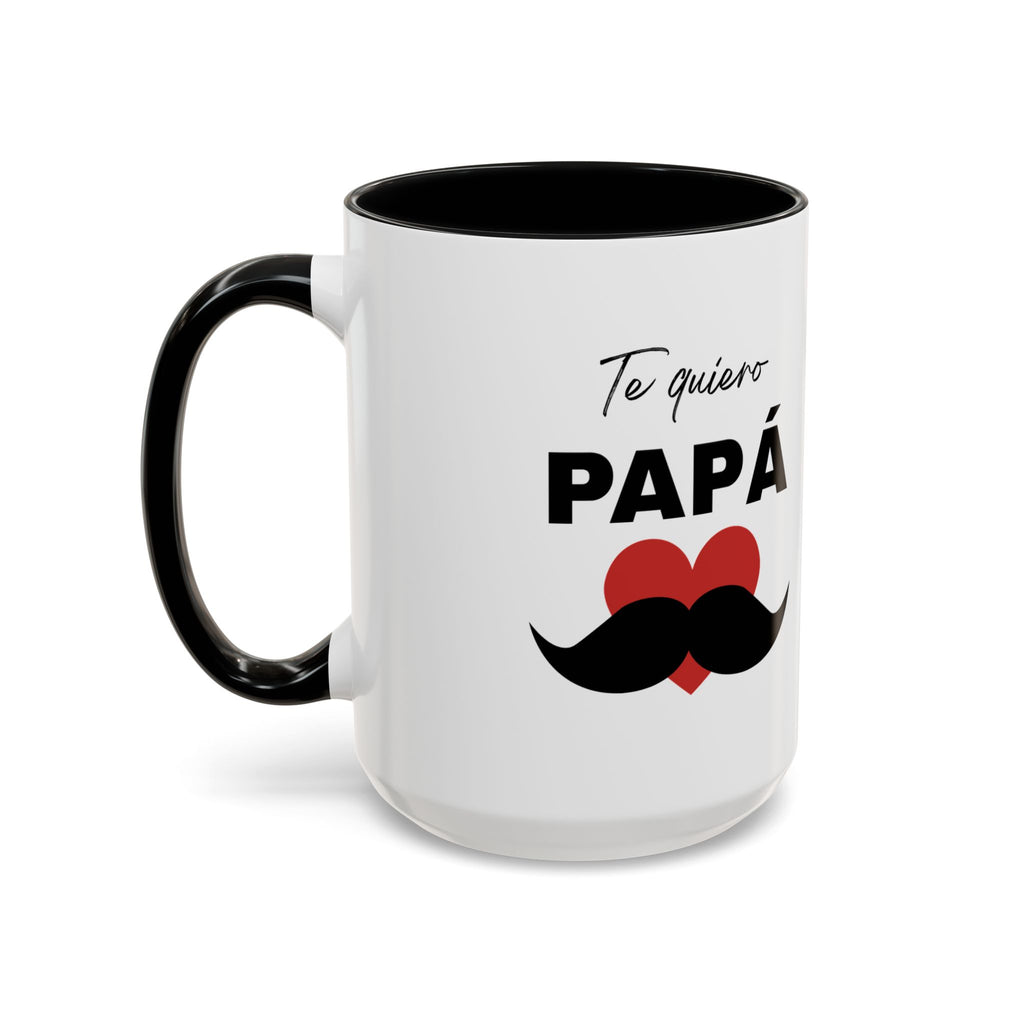 Taza “Feliz Día Papá” | Taza de Café de Cerámica 11 oz y 15 oz con Interior de Color