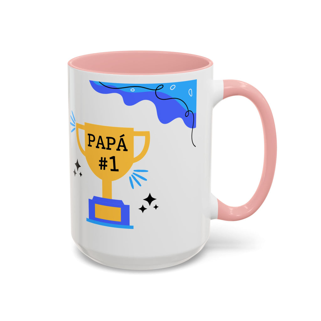 Taza “Feliz Día Papá” | Taza de Café con Interior de Color 11 oz y 15 oz