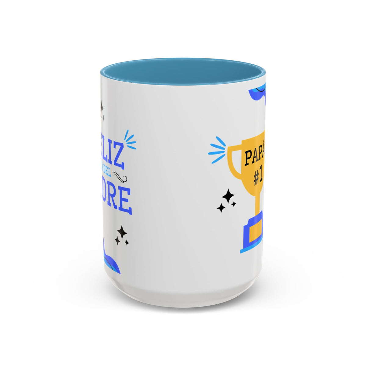 Taza “Feliz Día Papá” | Taza de Café con Interior de Color 11 oz y 15 oz