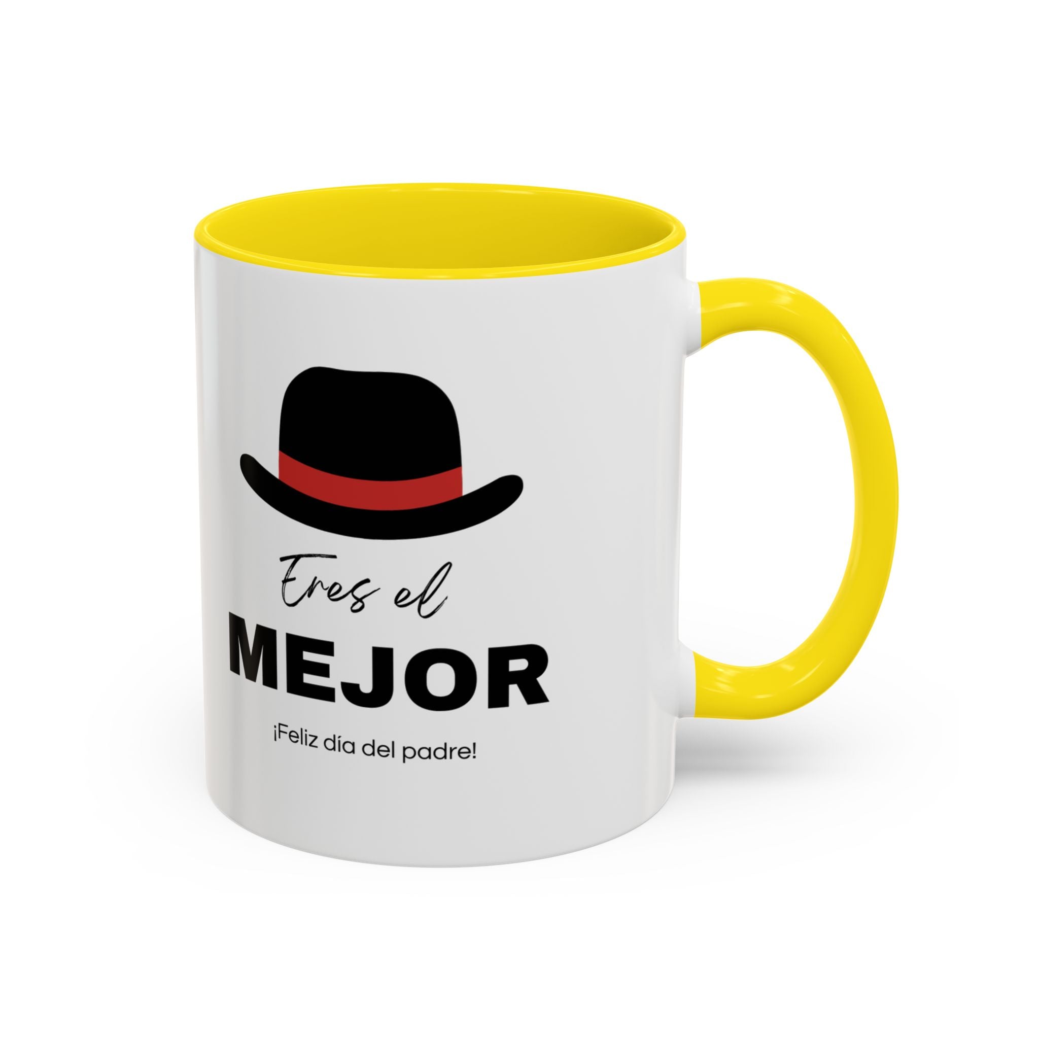 Taza “Feliz Día Papá” | Taza de Café de Cerámica 11 oz y 15 oz con Interior de Color