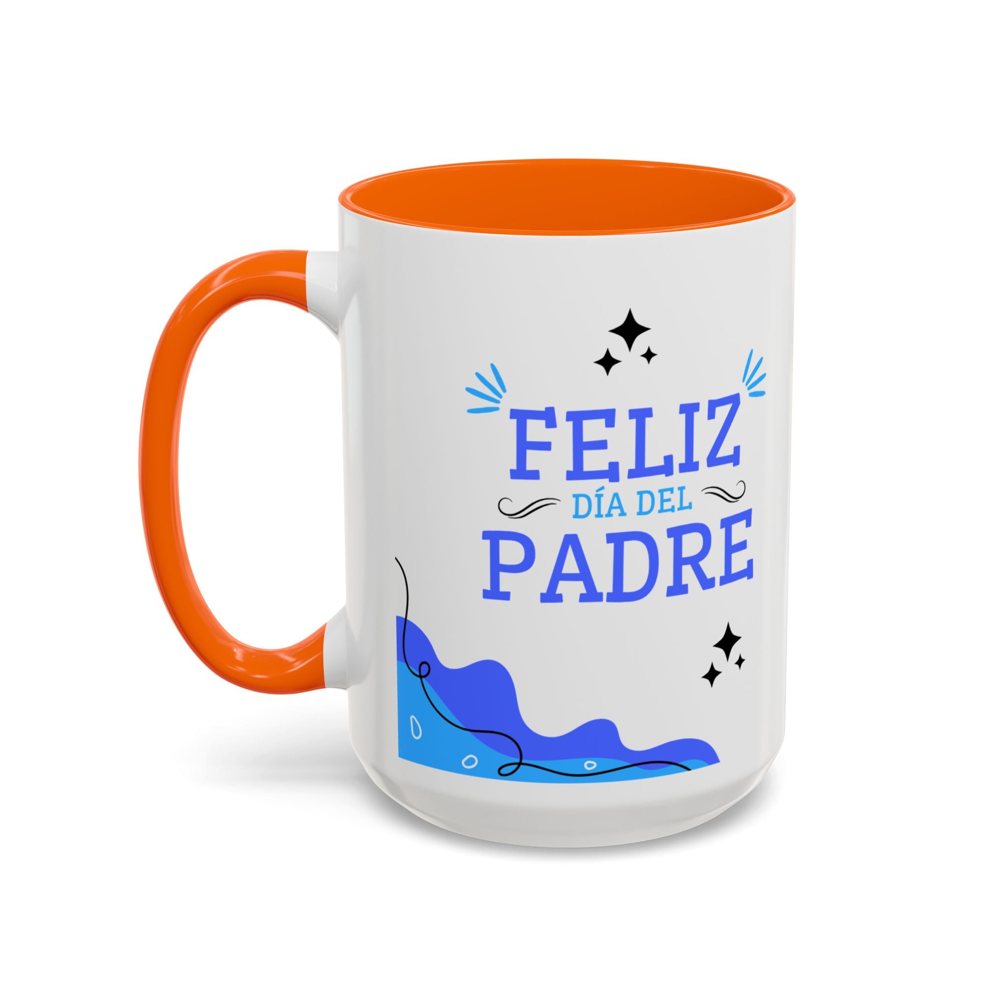 Taza “Feliz Día Papá” | Taza de Café con Interior de Color 11 oz y 15 oz