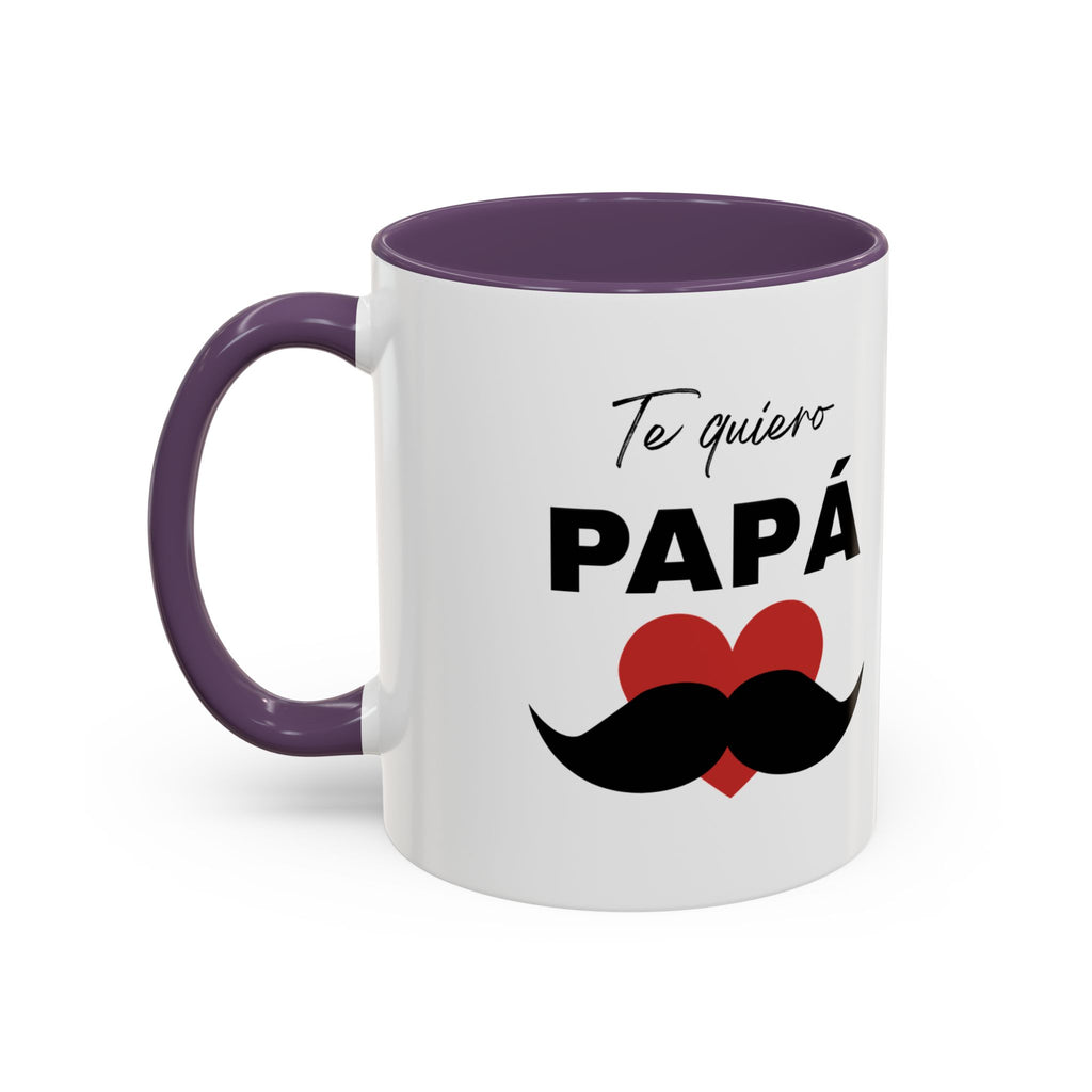 Taza “Feliz Día Papá” | Taza de Café de Cerámica 11 oz y 15 oz con Interior de Color
