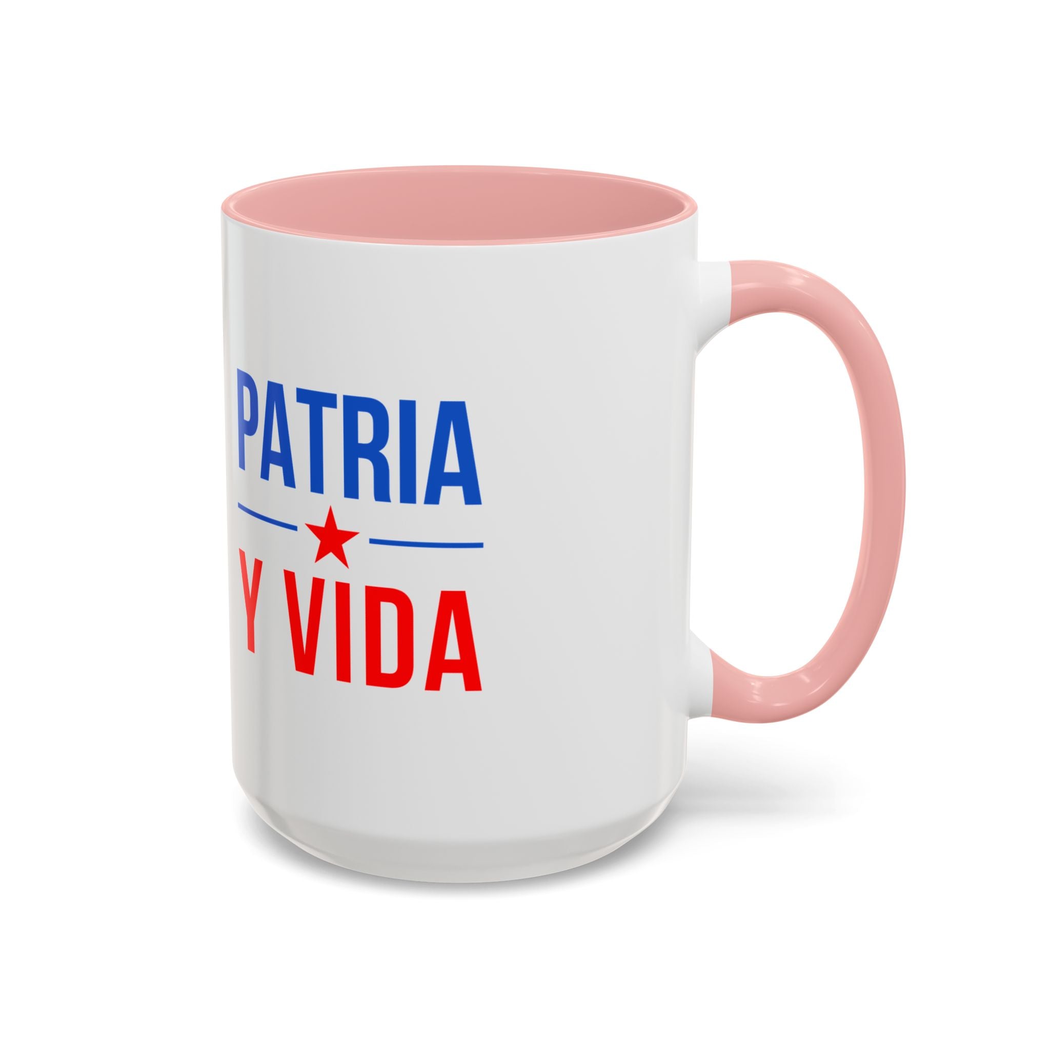 Taza “Patria y Vida” | Taza de Café con Interior de Color 11 oz y 15 oz