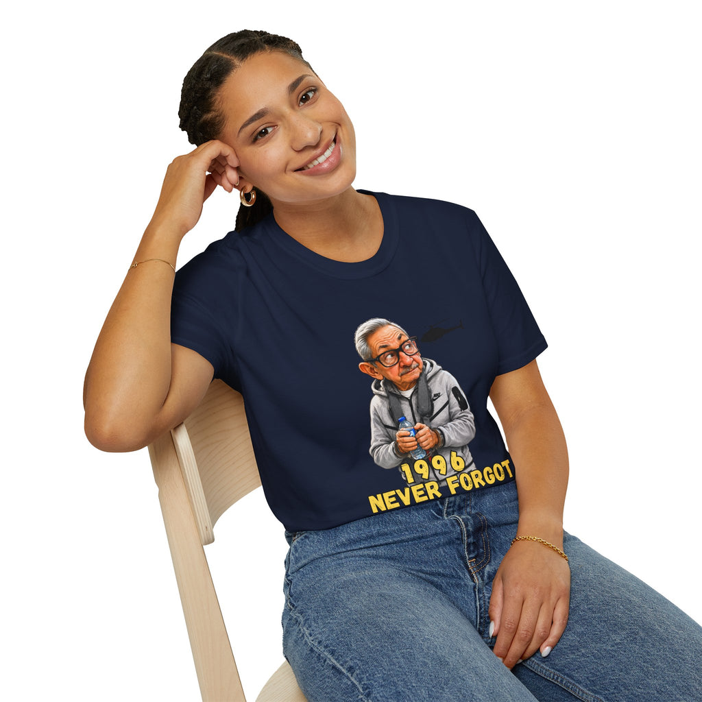Camiseta “1996 Never Forgot” — Caricatura de Raúl Castro Edición Miami