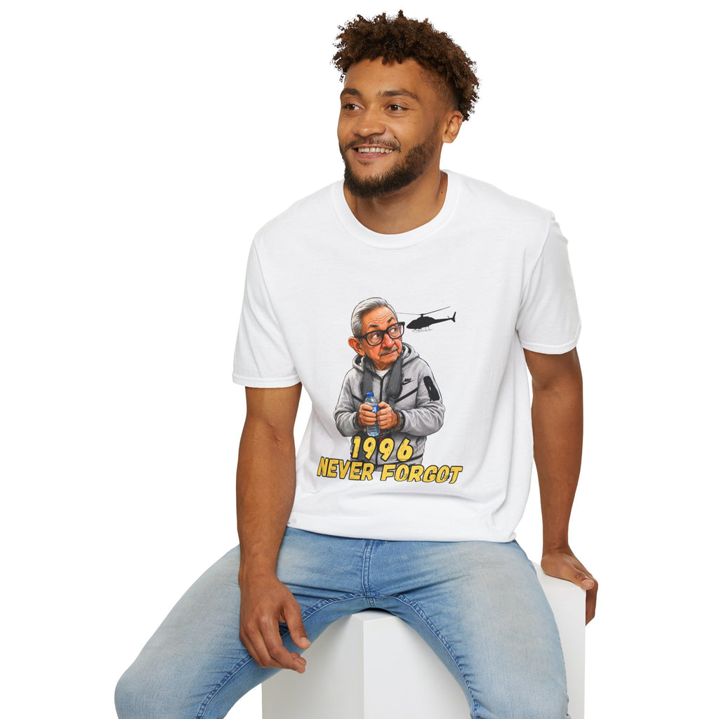Camiseta “1996 Never Forgot” — Caricatura de Raúl Castro Edición Miami