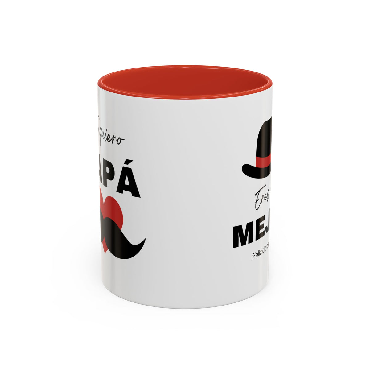 Taza “Feliz Día Papá” | Taza de Café de Cerámica 11 oz y 15 oz con Interior de Color