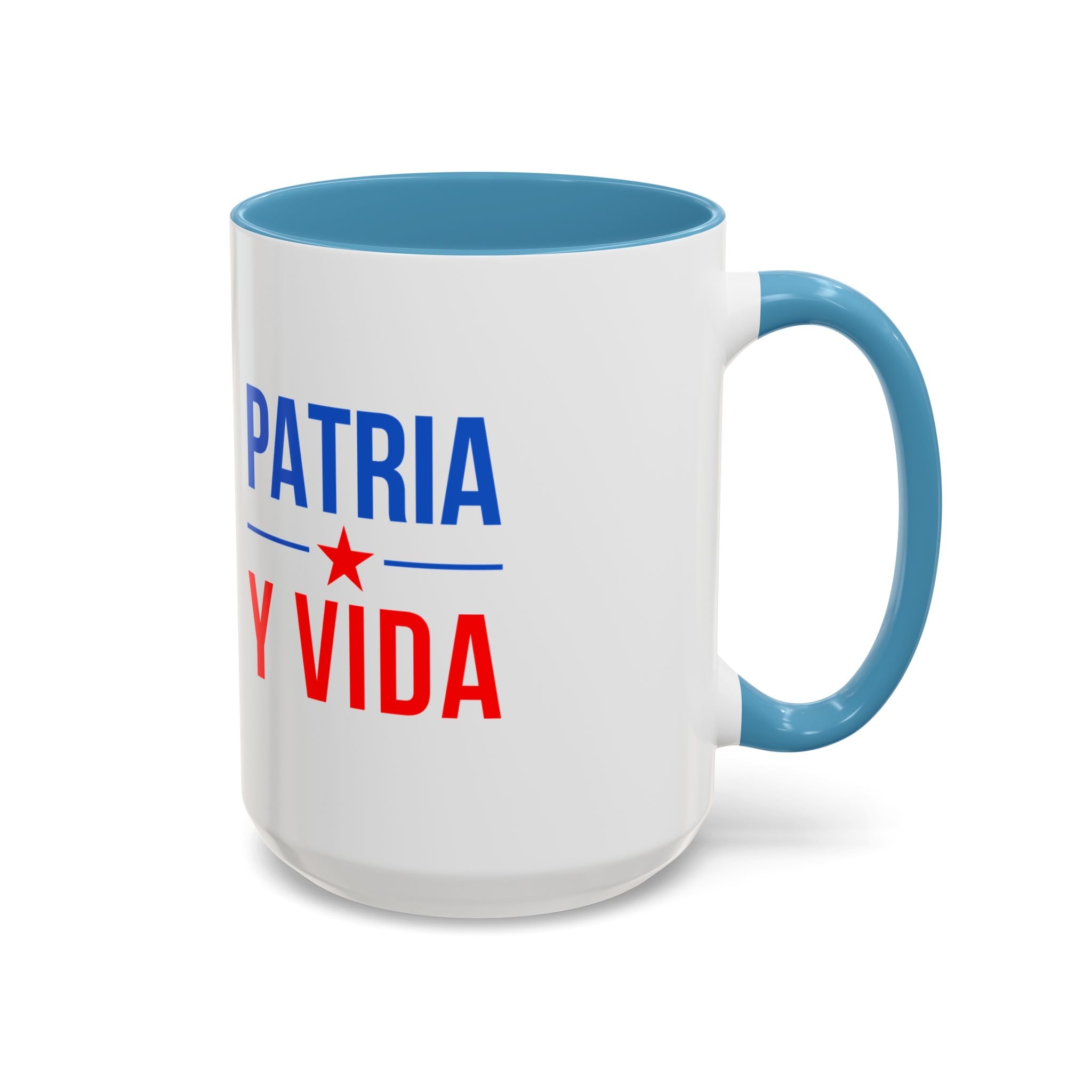 Taza “Patria y Vida” | Taza de Café con Interior de Color 11 oz y 15 oz